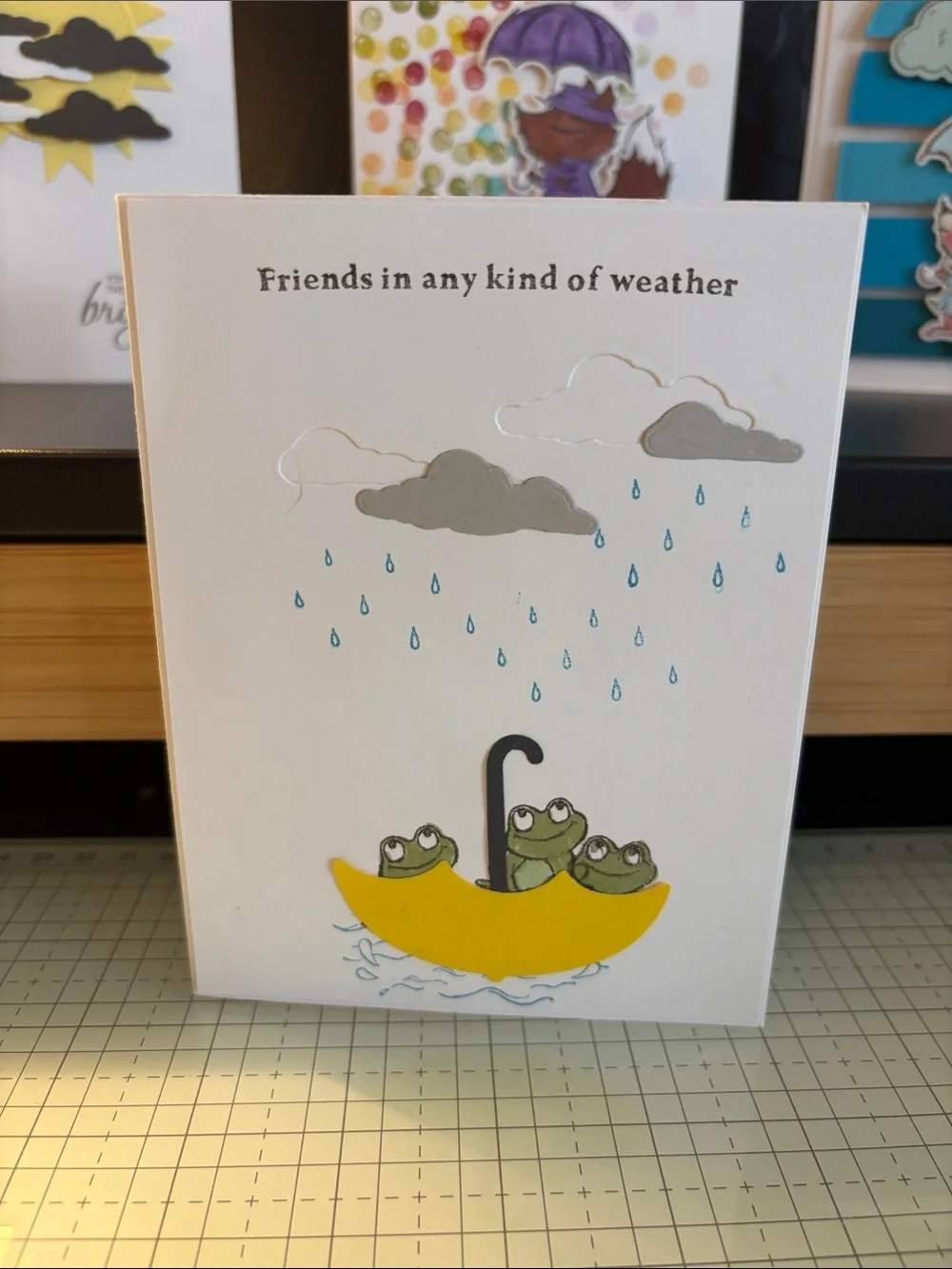 Handmade Rainy Day Greeting Card Set